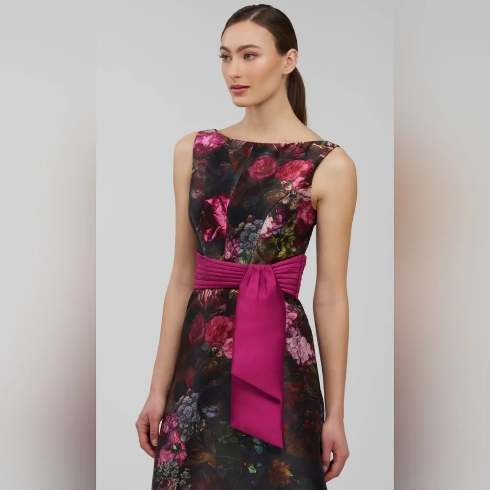 Kay Unger Nicoletta Gown in Mulberry multi combo 0